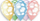 Balona dekorative Baby Clouds, set me 5 copë, 13\", ngjyra pastel të çelëta