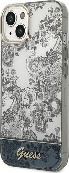 Mbulesë telefoni Guess Porcelain Collection për iPhone 14 Plus 6.7", hardcase, gri