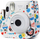 Këllëf LoveInstant për Fujifilm Instax Mini 11, me stil Birthday, lëkurë eko, i bardhë
