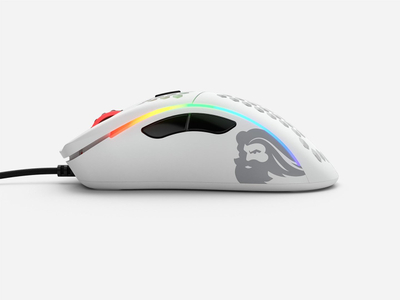 Mouse gaming Glorious Model D Matte, 68g, RGB, i bardhë