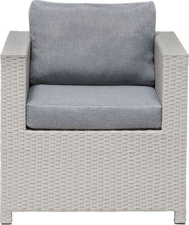 Set mobiljesh kopshti Milano, 4 persona, PE rattan, gri e çelët