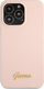 Mbulesë telefoni Guess Silicone Script GUHMP13XLSLMGLP për iPhone 13 Pro Max, MagSafe, rozë e hapur
