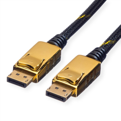 Kabllo audio Roline 11.04.5647, 5m, konektorë të artë, i zi