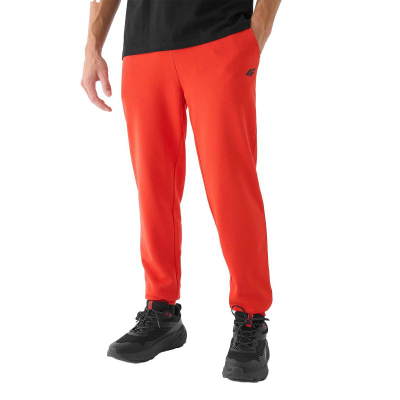 Pantallona dres 4F M 4FWMM00TTROM0942, French terry, regular, të kuqe