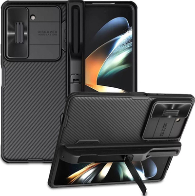 Kapotë Nillkin CamShield Pro Pen për Galaxy Z Fold 5, me mbrojtje kamere, me kickstand, e zezë