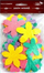 Set dekori me lule Glitter Flowers, 35–48mm, 60 copë, miks ngjyrash