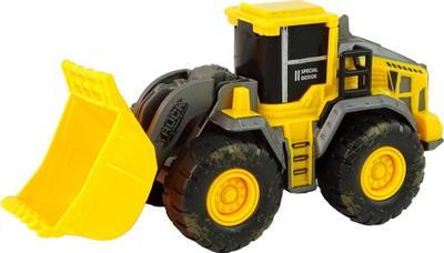 Сет градежни играчки Leantoys Construction Vehicles, 3 парчиња, жолта