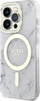 Mbështjellës telefoni Guess GUHMP14LPCUMAH Marble MagSafe, për iPhone 14 Pro 6.1", motiv mermeri, i bardhë