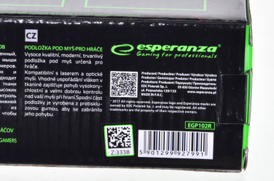 Подлога за глушец Есперанца Флејм Мини EGP101R, компактна, против лизгање, црна