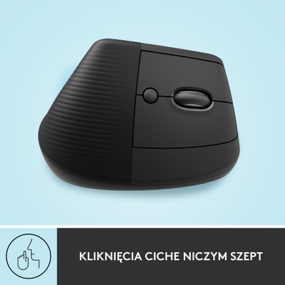 Maus Logitech Lift, wireless, Bluetooth, USB, i hirt