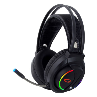 Kufje gaming Esperanza Nightshade EGH470, me mikrofon, RGB, të zeza