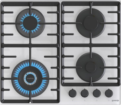 Plitë me gaz Gorenje GTW642SYW, 60 cm, 4 vatra, e bardhë