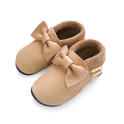 Këpucë bebe Baobaby Pirouettes, shollë e butë, lëkurë natyrale, ngjyrë pudër, M