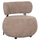 Fotelë lounge Karsen HM9598.08, pëlhurë bouclé, 79x82x74cm, bezhë e errët