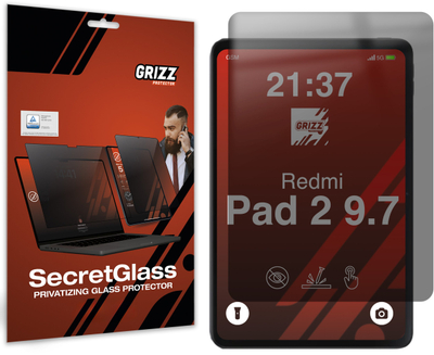 Xham mbrojtës GrizzGlass SecretGlass për Xiaomi Redmi Pad 2 9.7, mat, privatësi