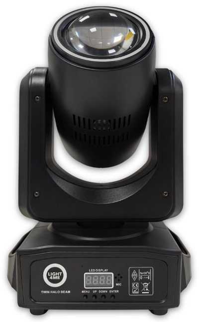 Сценски рефлектор LIGHT4ME Twin Halo Beam, 2x60W RGBW ЛЕД, RGB halo ефект, црн