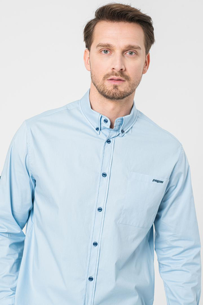 Këmishë për meshkuj, me mëngë të gjata, slim fit, e bardhë