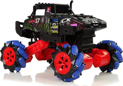 Возило со далечински управувач Leantoys Off-Road Drift, размер 1:16, вртење 360°, сино и црно