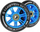 Rrota për trotineta Master Scooter Stunt 100 mm, set me 2 copa, blu me të zezë