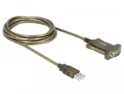 Kabllo adapter DeLOCK 64073, USB Type A në RS 232 DB 9, 2 m, transparente