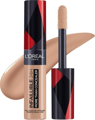 Korrektor L’Oréal Paris Infaillible 24H More Than Concealer, mbulim i fortë, efekt mat, 11 ml, ngjyra 328 Linen