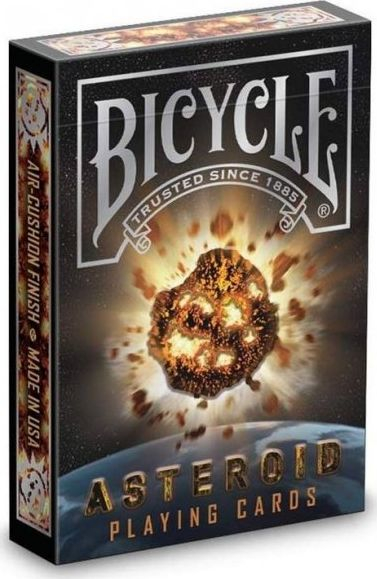 Letra loje Bicycle Asteroid, poker size, të zeza