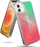 Kopertinë Ringke Fusion për iPhone 12 Mini, xhel TPU, rozë me jeshile transparente