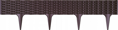 Skaj kopshti për bar, 390 cm, plastikë rezistente, ngjyrë kafe