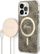 Сет аксесоари Guess GUBPP1, заштитна маска MagSafe за iPhone 13 Pro Max, безжичен полнач, златна боја