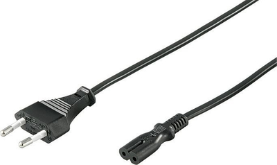 Kabull rryme MicroConnect PE030710, CEE 7/16 në C7, 1m, i zi