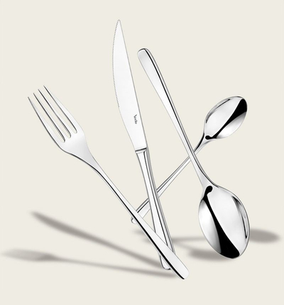 Set pirunësh Lui Verlo LUI, 12 copë, çelik inox, ngjyrë argjendi