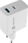 Karikues Natec Ribera GaN NUC-2142, 45W, 1x USB A 1x USB C, i bardhë