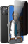 Xham mbrojtës Blueo Mr. Monkey Glass, për iPhone 16 Pro Max, Strong Privacy, i zi