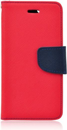<![CDATA[Kapak portofol Fancy për Huawei P8 Lite, me magnet, i kuq me blu navy]]>