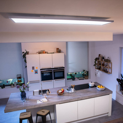 Panel tavanor LED Philips Hue Aurelle, 120 x 30 cm, White Ambiance, i bardhë
