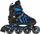 Patina inline SporTrike Sports Inc 4w1, e rregullueshme 39 43, për meshkuj, e zezë blu