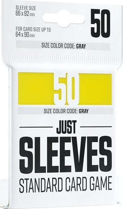 Mbështjellëse letra loje Gamegenic Just Sleeves Standard, set 50 copë, të verdha