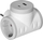 Ndarës prizash Schuko me 2 porta USB, Quick Charge 2.0 PD, i bardhë gri