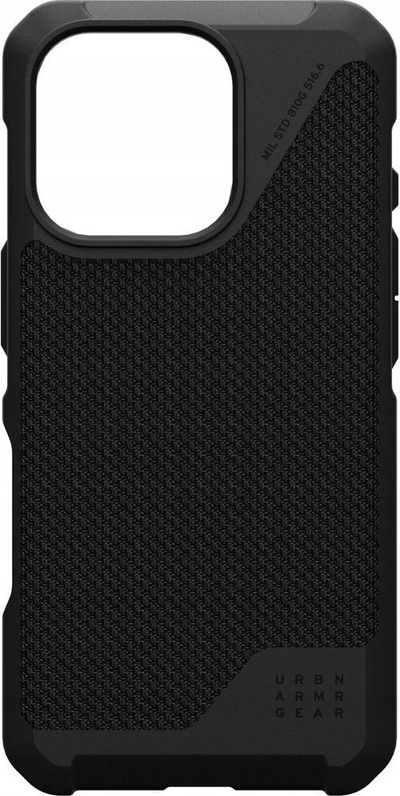 Футрола Urban Armor Gear Metropolis LT, за iPhone 16 Pro, Kevlar, црна