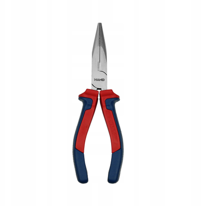 Pinca të drejta telefonike HAND Pro, 180mm 7", doreza të kuqe blu