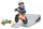 Set loje me skejtbord edhe rampë për kalamoj, me figurë edhe me biçikletë