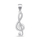 Pendant për qafore Brilio Silver, i argjendtë