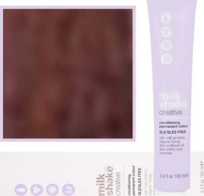 Ngjyrë e përhershme flokësh Milk Shake Creative 5.65R Red Light Brown, pa SLS SLES, 100 ml