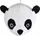 Jastëk dekorativ Douceur d'intérieur Panda, 20 x 20 cm, për fëmijë, i bardhë