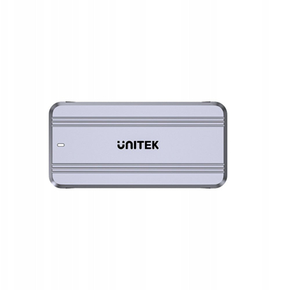 Kuti e jashtme për SSD Unitek, M.2 NVMe, USB4 40Gbps, me ftohje aktive, argjend