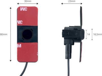 Set sensor parkimi AMiO TFT02, ekran 4.3", kamerë HD-305-LED, 4 sensorë të zinj