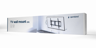 Mbajtëse muri për TV Gembird WM-80T-01, 37-80", VESA 600x400, 50kg, e zezë