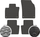 Tapeta gome për dysheme makine Volvo XC90 II, set 4 copë, 2014-2021, të zeza