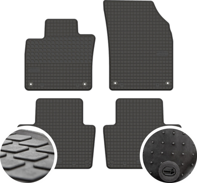 Tapeta gome për dysheme makine Volvo XC90 II, set 4 copë, 2014-2021, të zeza