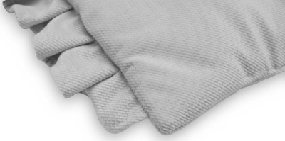 Jastëk bebesh Sensillo Velvet Frill, kadife, anti-alergjik, gri